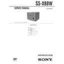 Sony SS-XB8W Service Manual
