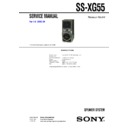 Sony SS-XG55 Service Manual