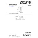 Sony SS-XGV10R Service Manual