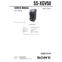 Sony SS-XGV50 Service Manual