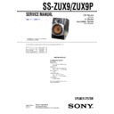 Sony SS-ZUX9, SS-ZUX9P Service Manual