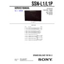 Sony SSN-L1, SSN-L1P Service Manual