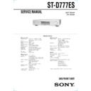 Sony ST-D777ES Service Manual