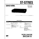 Sony ST-S770ES Service Manual