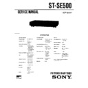 st-se500 service manual
