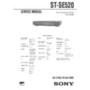 Sony ST-SE520 (serv.man2) Service Manual