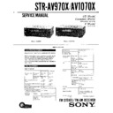 Sony STR-AV1070X, STR-AV970X Service Manual