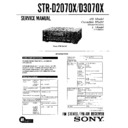 Sony STR-D2070X, STR-D3070X Service Manual