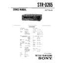 Sony STR-D265 Service Manual