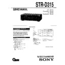 Sony STR-D315 Service Manual