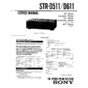 Sony STR-D511, STR-D611 Service Manual