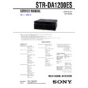 Sony STR-DA1200ES Service Manual
