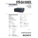 Sony STR-DA1500ES Service Manual
