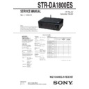 Sony STR-DA1800ES Service Manual