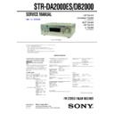 Sony STR-DA2000ES, STR-DB2000 Service Manual