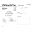 Sony STR-DA2400ES, STR-DG920 (serv.man2) Service Manual