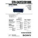 Sony STR-DA2ES, STR-DB1080 Service Manual