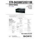 Sony STR-DA3300ES, STR-DG1100 Service Manual