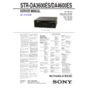 Sony STR-DA3600ES Service Manual