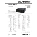 Sony STR-DA5700ES Service Manual