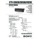 Sony STR-DB830, STR-DB930, STR-V929X Service Manual