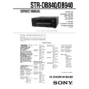 Sony STR-DB840, STR-DB940 Service Manual
