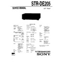 Sony STR-DE205 Service Manual