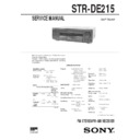 Sony STR-DE215 Service Manual
