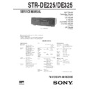 Sony STR-DE225, STR-DE325 Service Manual