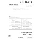 Sony STR-DE310 Service Manual