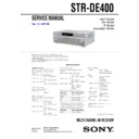 Sony STR-DE400 Service Manual