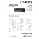Sony STR-DE425 Service Manual