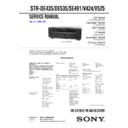 Sony STR-DE435, STR-DE535, STR-SE491, STR-V424, STR-V525 Service Manual