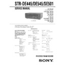Sony STR-DE445, STR-DE545, STR-SE501 Service Manual