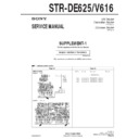 Sony STR-DE625, STR-V616 (serv.man2) Service Manual