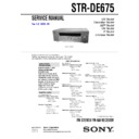 Sony STR-DE675 Service Manual