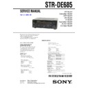 Sony STR-DE685 Service Manual