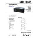 Sony STR-DE695 Service Manual