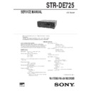Sony STR-DE725 Service Manual