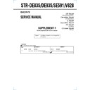 Sony STR-DE835, STR-DE935, STR-SE591, STR-V828 (serv.man2) Service Manual