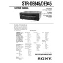 Sony STR-DE845, STR-DE945 Service Manual
