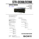 str-de898, str-de998 service manual