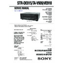 Sony STR-DE915, TA-V909, TA-VE910 Service Manual