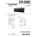Sony STR-DE997 Service Manual