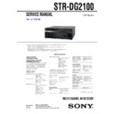 Sony STR-DG2100 Service Manual