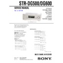 Sony STR-DG500, STR-DG600 Service Manual
