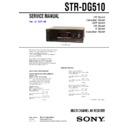 Sony STR-DG510 Service Manual