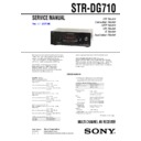 Sony STR-DG710 Service Manual