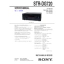 Sony STR-DG720 Service Manual