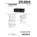 Sony STR-DG810 Service Manual